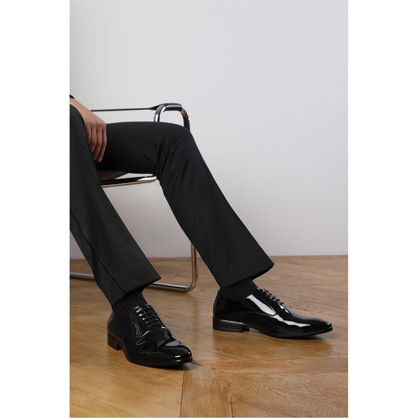 Topánky Wheres That From Black 6303147 Nick Oxford Wide Fit Lace Up Work Dress Shoes - 4