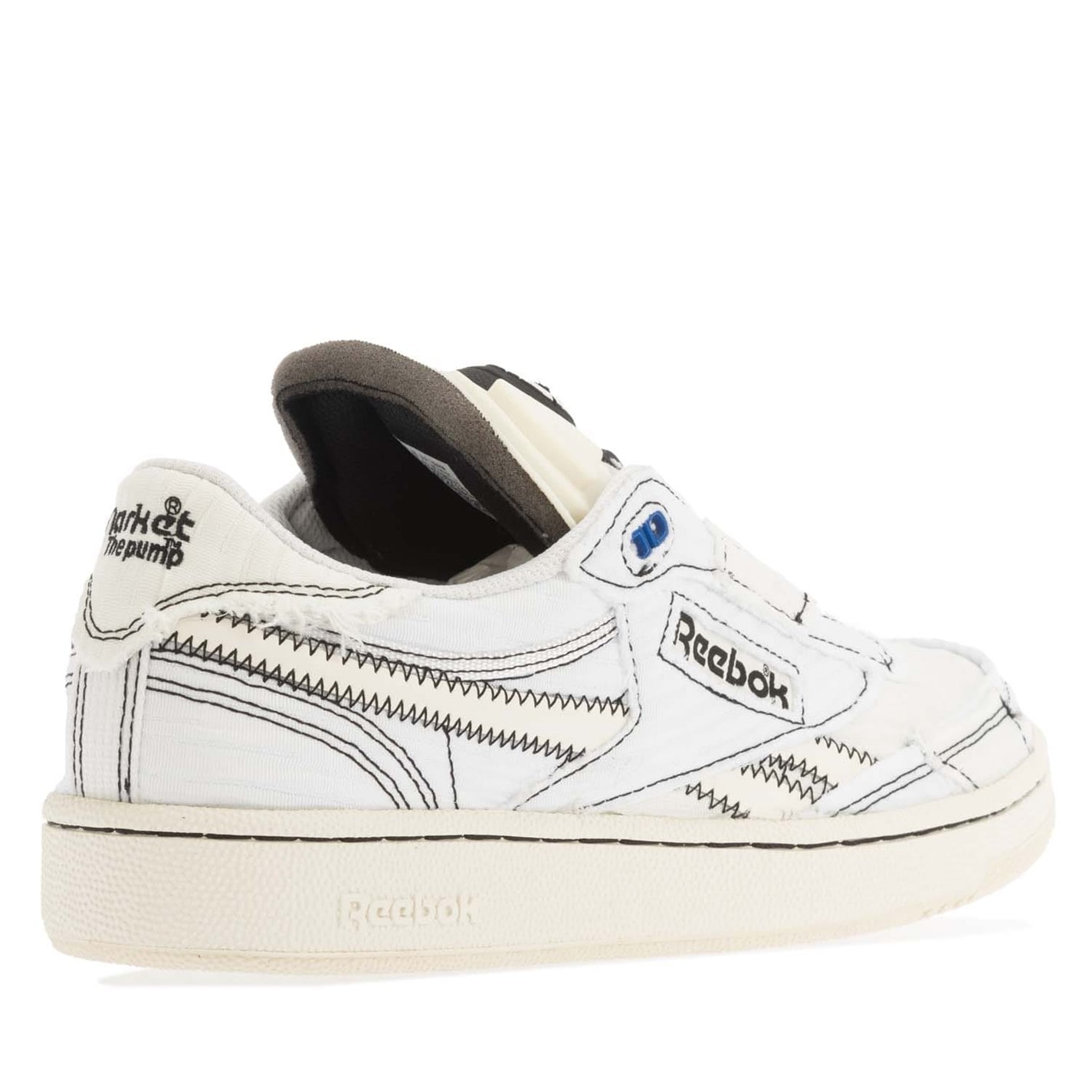 Tenisky Reebok White Black 1463066 Club C 85 Pump Shoes - 3
