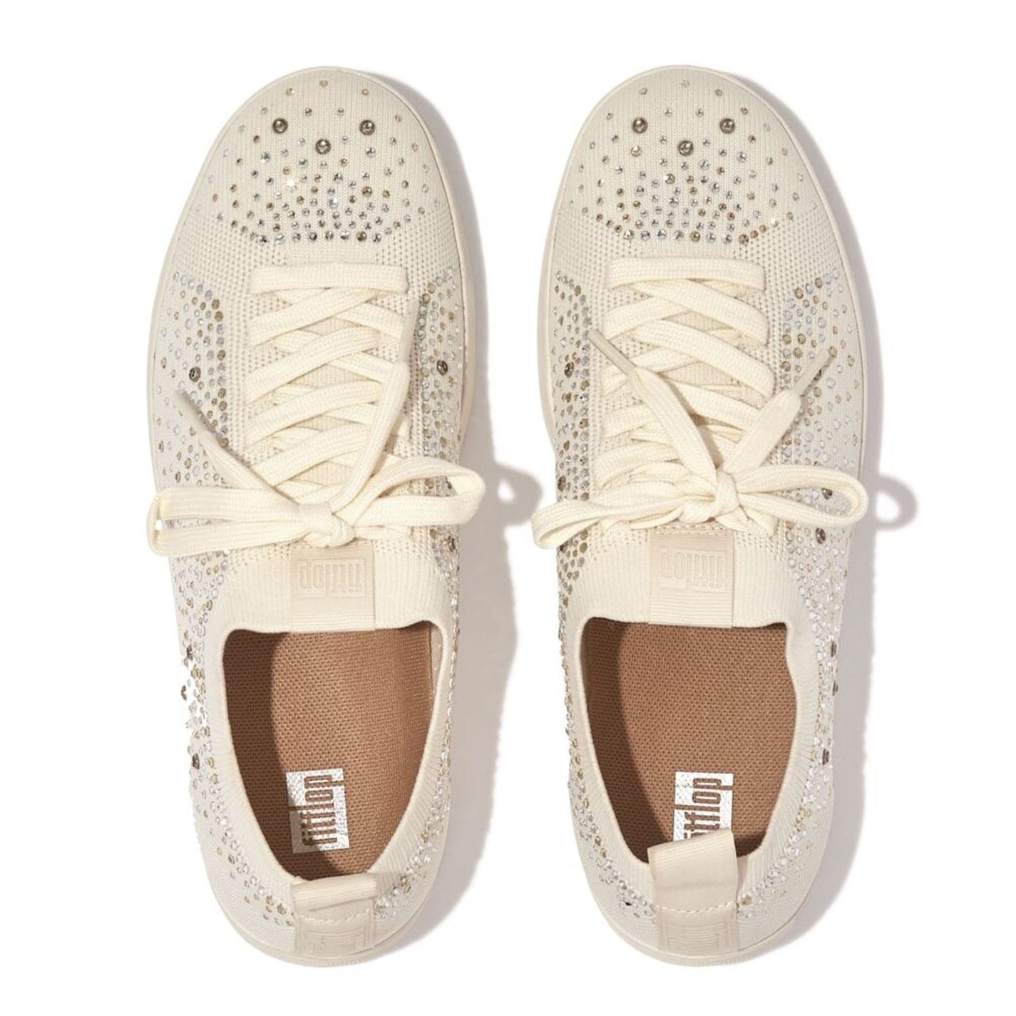 Tenisky Fitflop Beige 653990 Rally Ombre-Crystal Knit Trainers - 3