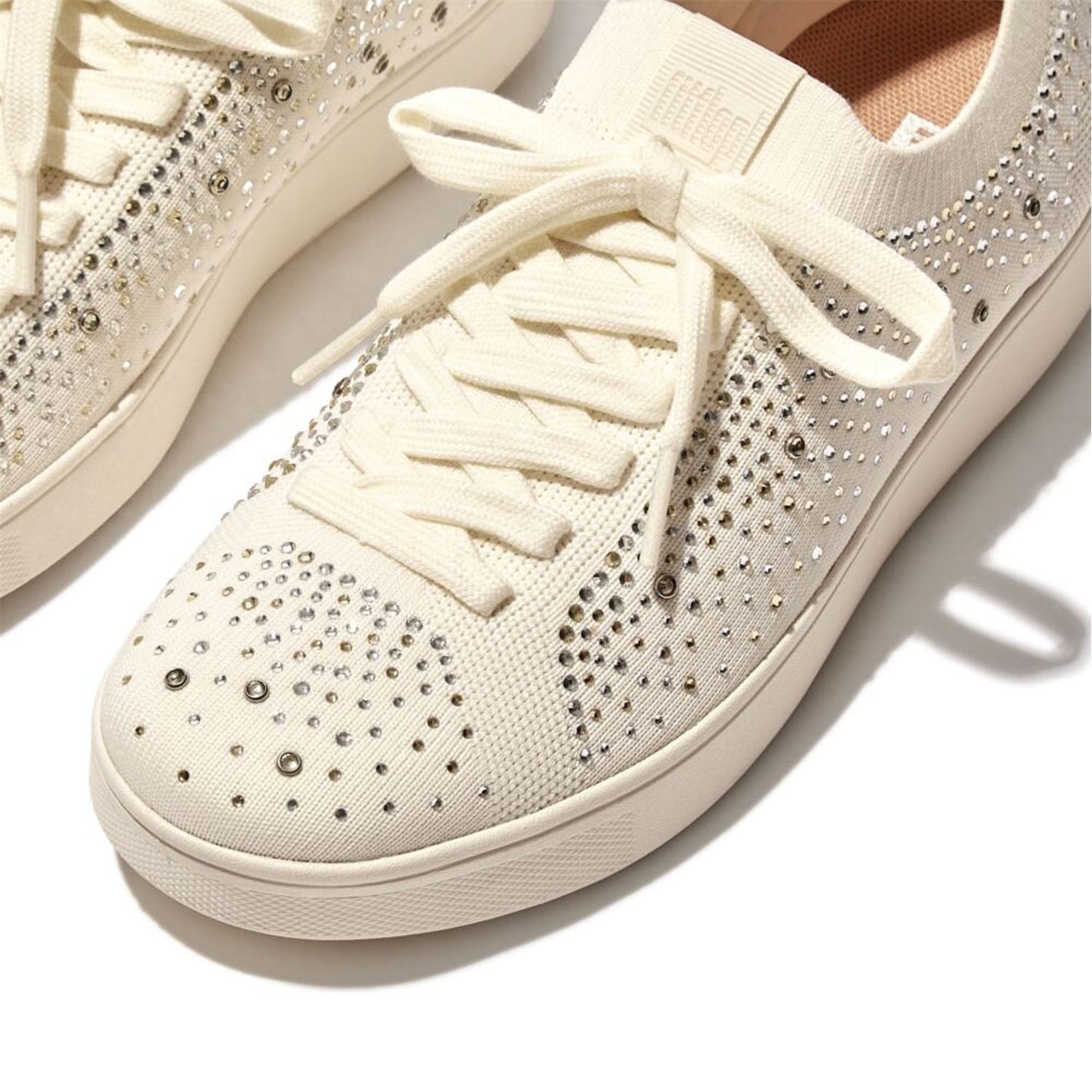 Tenisky Fitflop Beige 653990 Rally Ombre-Crystal Knit Trainers - 4