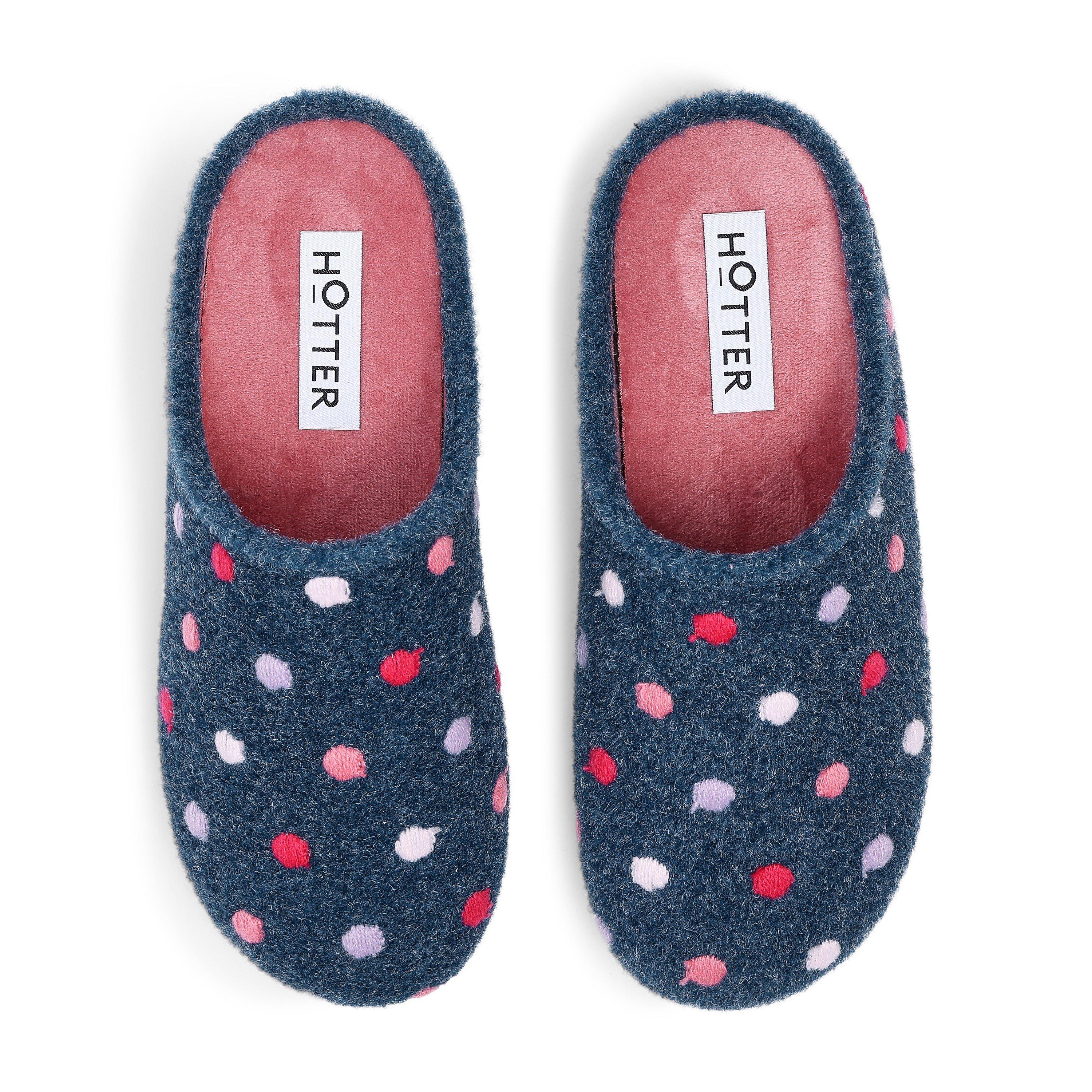 Hotter Aquatic Blue Mu 4542462 Dotty Slippers - 2