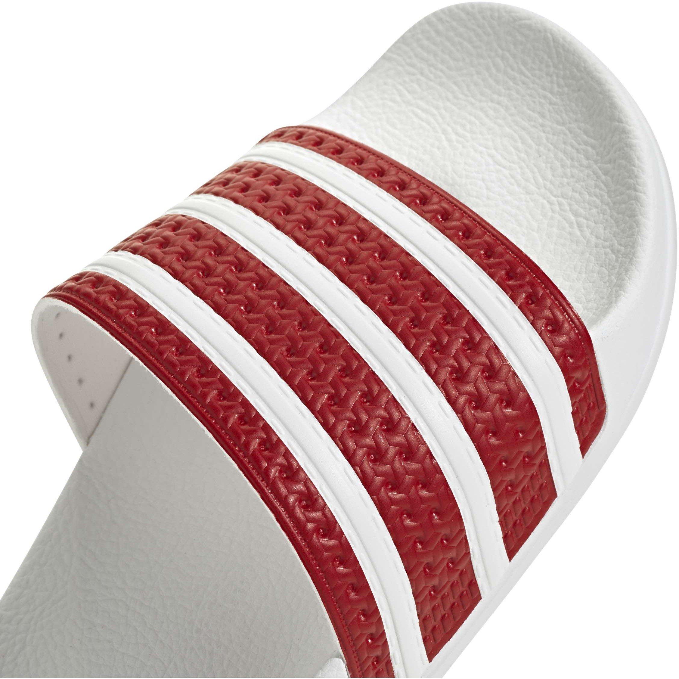adidas Originals Red 1244634 Adilette Slide Sandals - 7