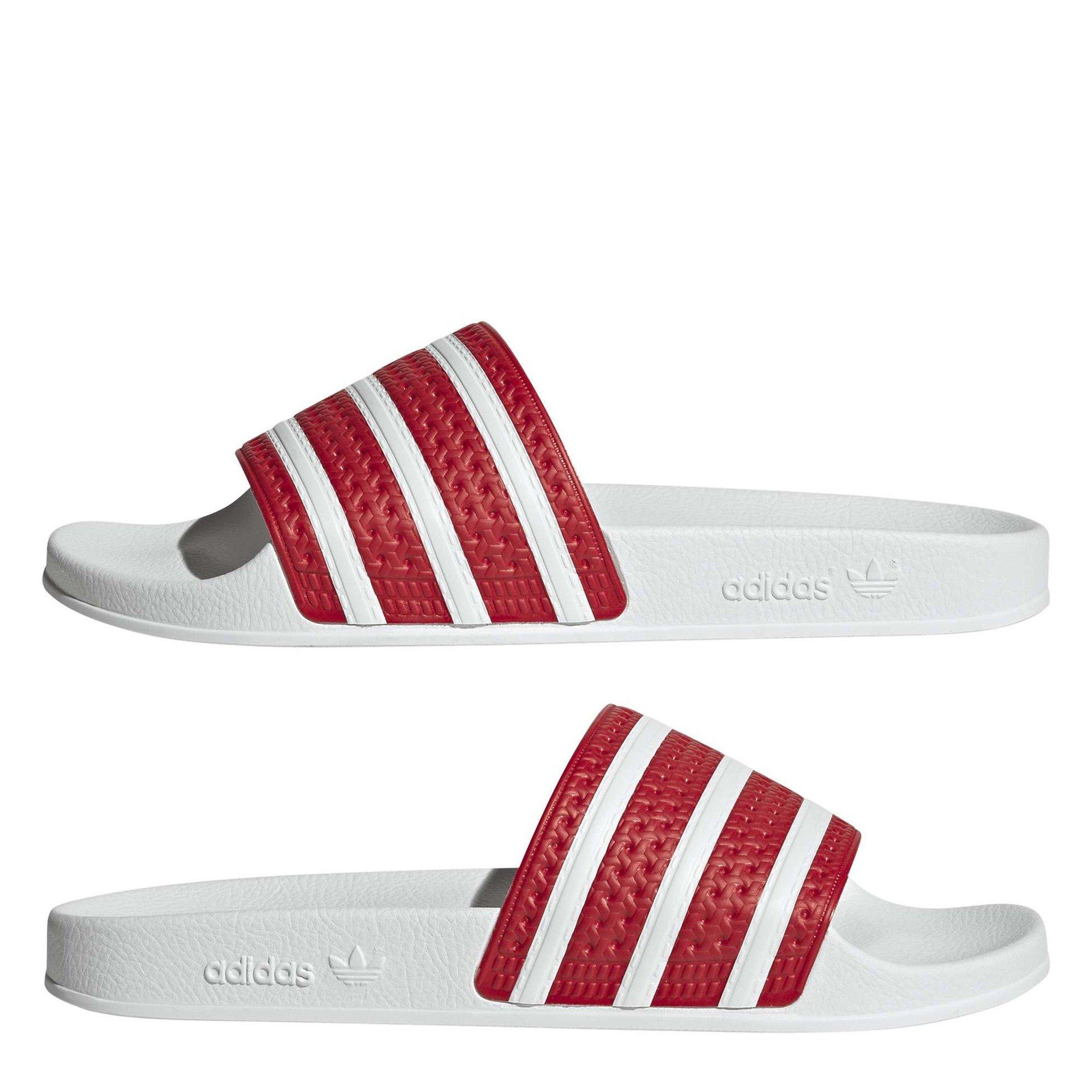 adidas Originals Red 1244634 Adilette Slide Sandals - 9