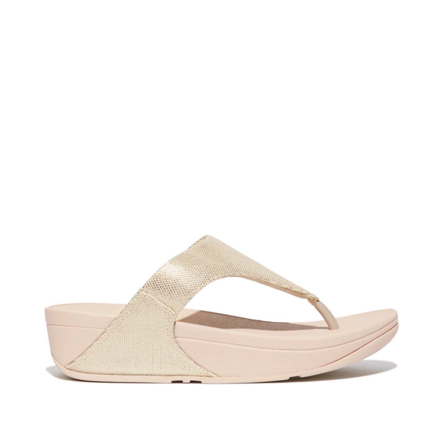 Fitflop Beige 8213682 Lulu Coated Canvas Toe-Post Sandals - 1