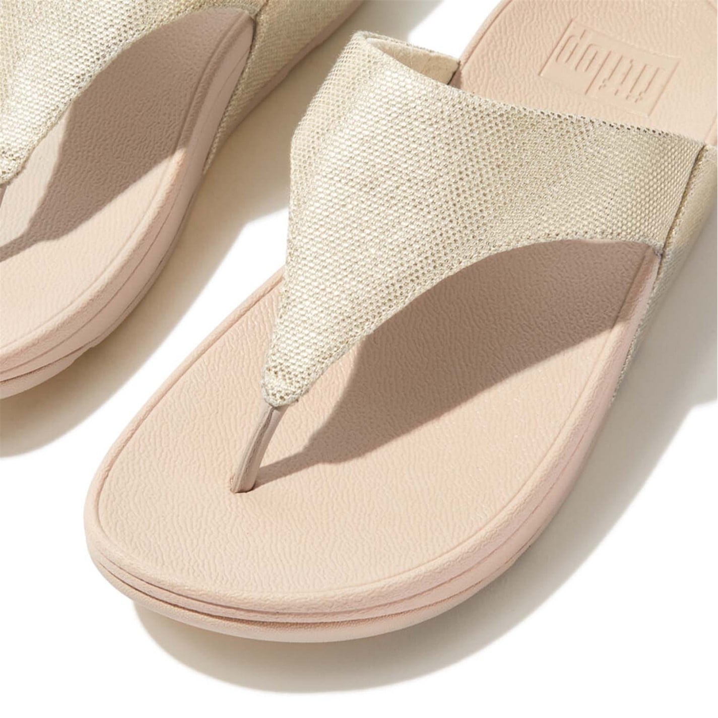 Fitflop Beige 8213682 Lulu Coated Canvas Toe-Post Sandals - 4