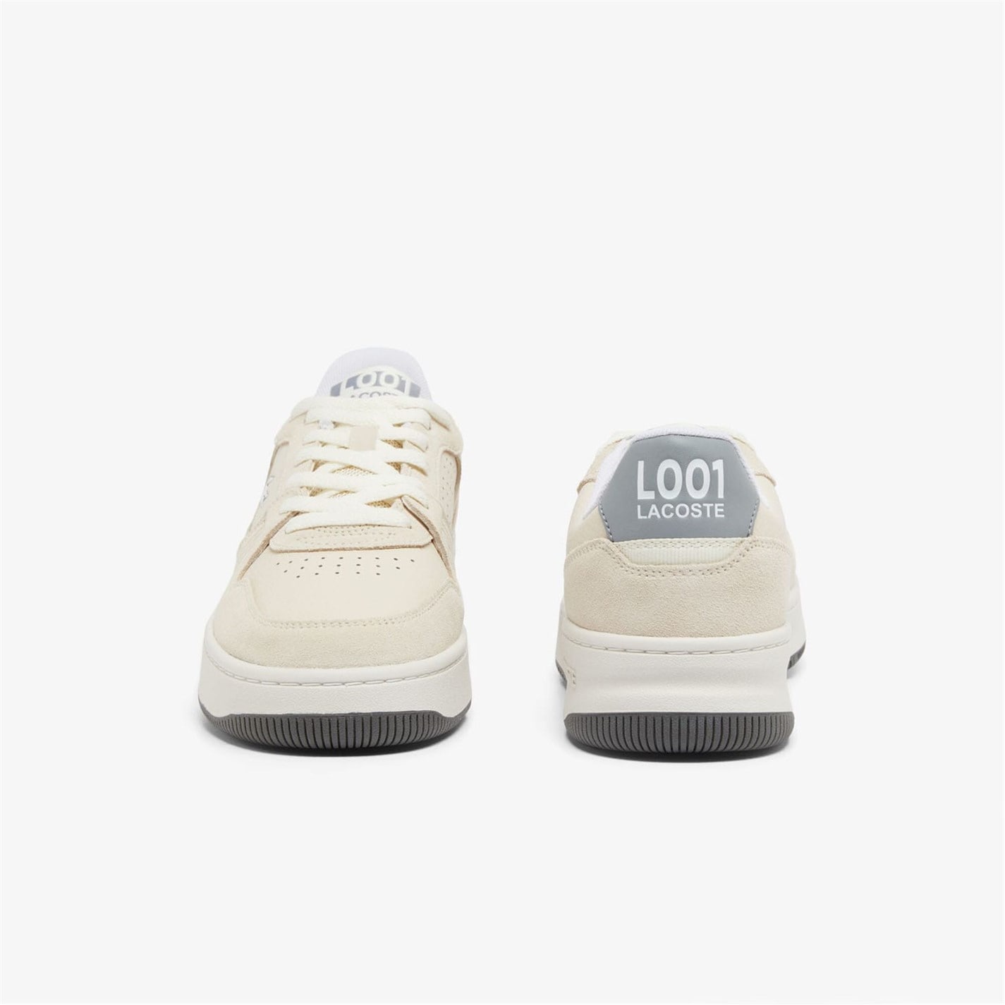 Tenisky Lacoste White Grey 281543 L001 Set Suede Trainers - 5
