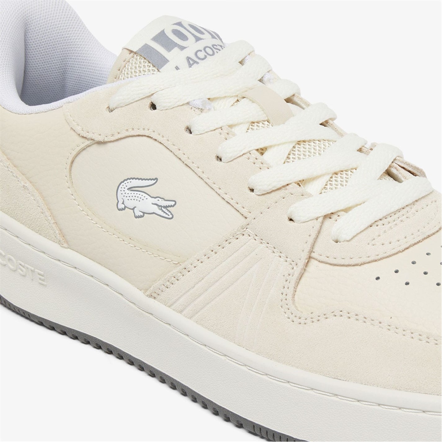 Tenisky Lacoste White Grey 281543 L001 Set Suede Trainers - 6