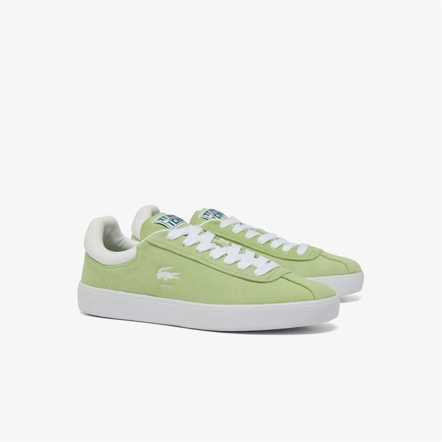 Tenisky Lacoste Green White 131168 Baseshot Suede Trainers - 2