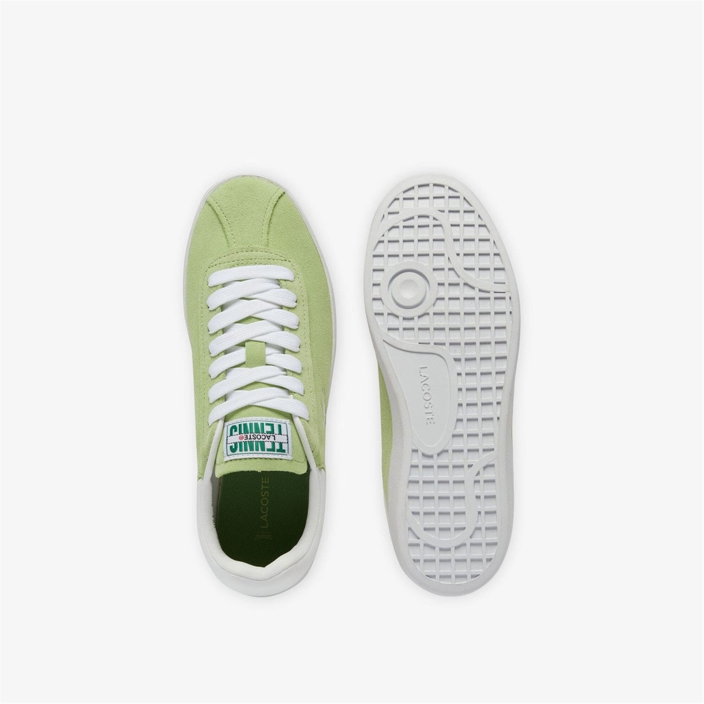 Tenisky Lacoste Green White 131168 Baseshot Suede Trainers - 4