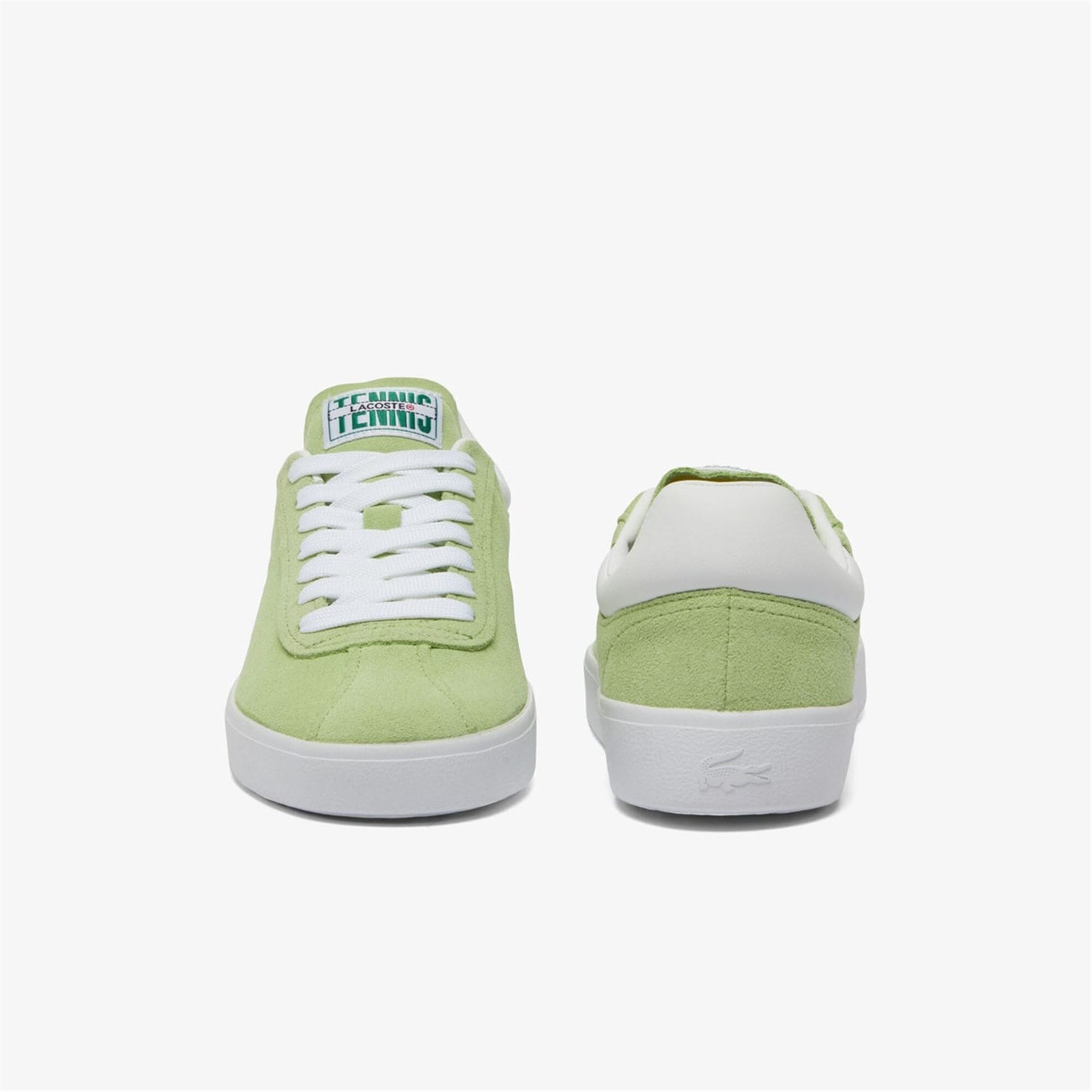 Tenisky Lacoste Green White 131168 Baseshot Suede Trainers - 5