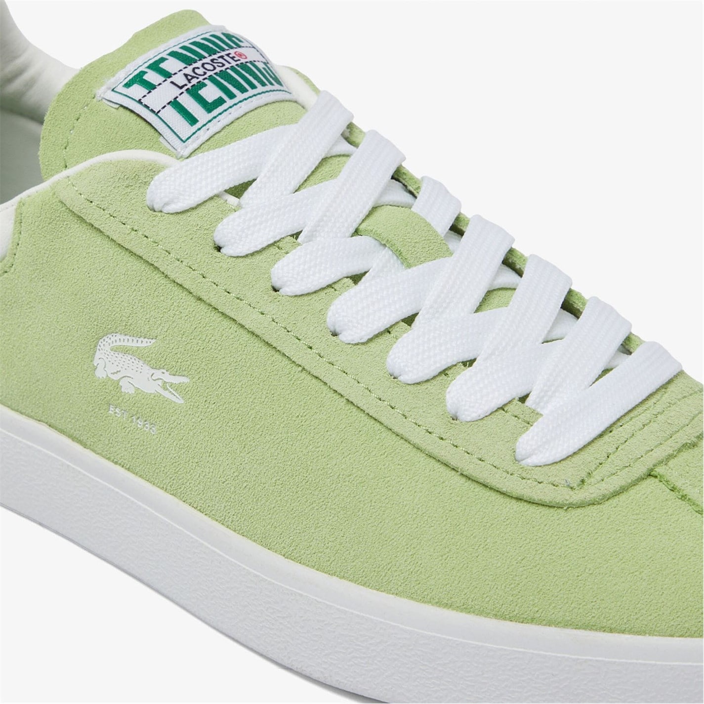 Tenisky Lacoste Green White 131168 Baseshot Suede Trainers - 6