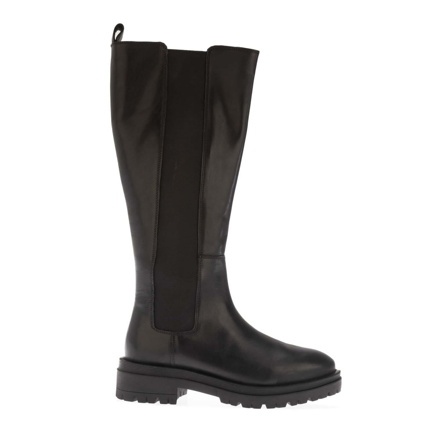 Topánky Dune London Black 1291996 Tenley Elasticated Leather Knee-High Boots - 1