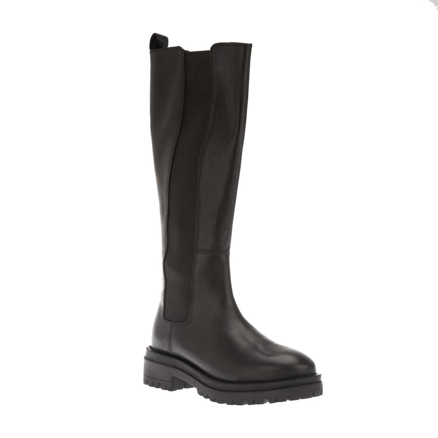 Topánky Dune London Black 1291996 Tenley Elasticated Leather Knee-High Boots - 2