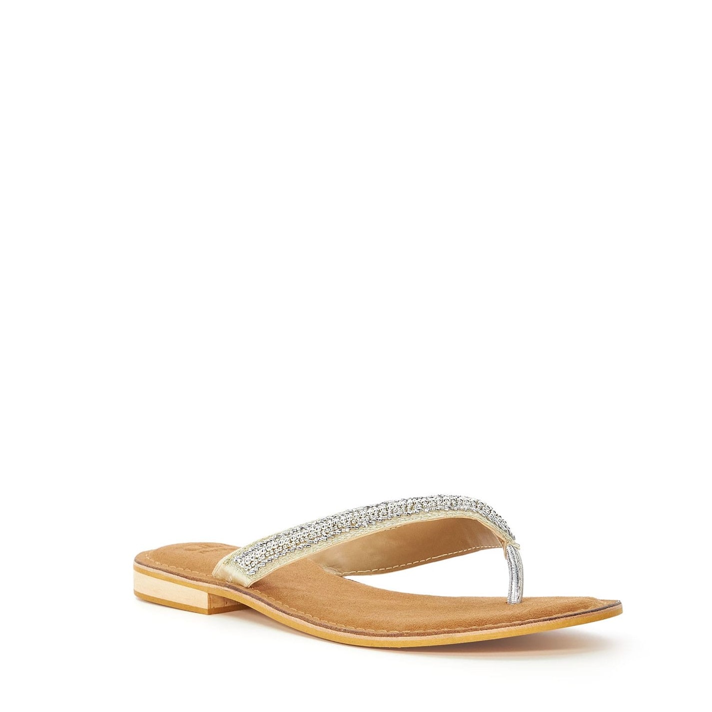 Dune London Tan 7502672 Labyrinth Beaded Toe Post Sandals - 2