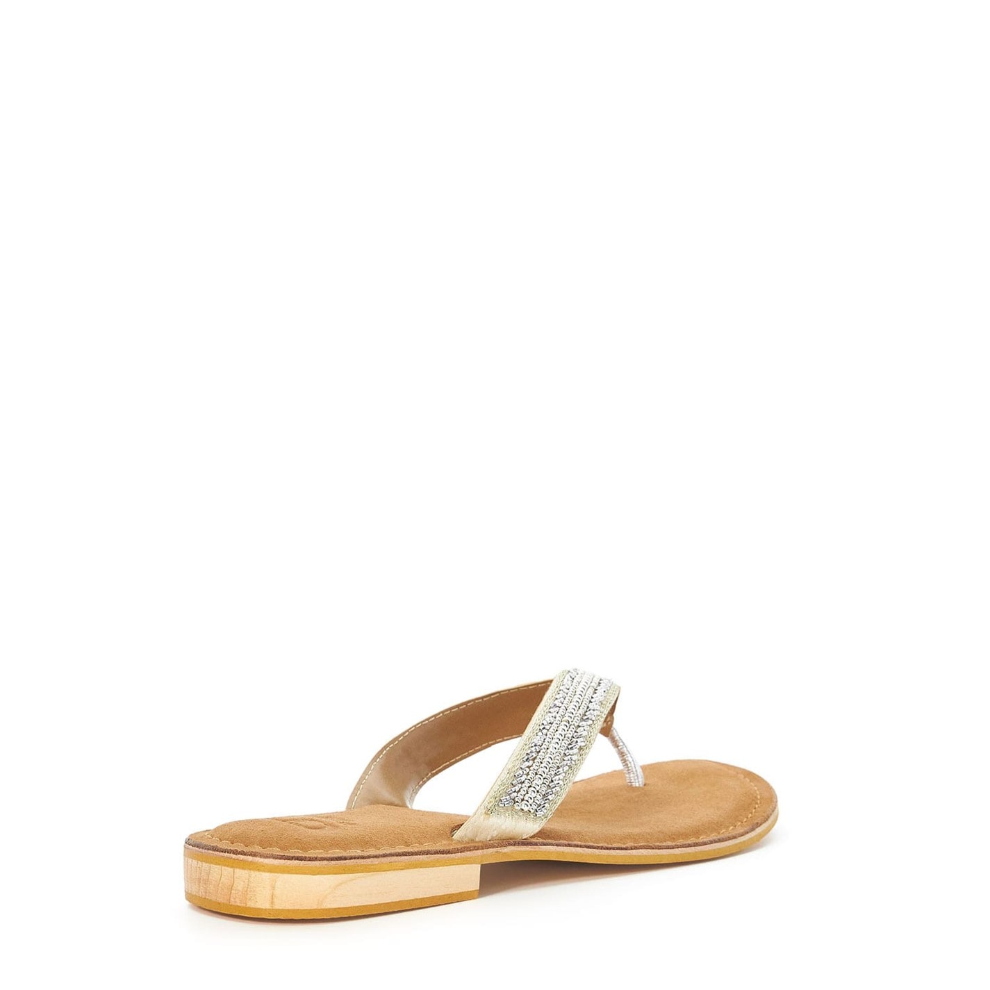 Dune London Tan 7502672 Labyrinth Beaded Toe Post Sandals - 3