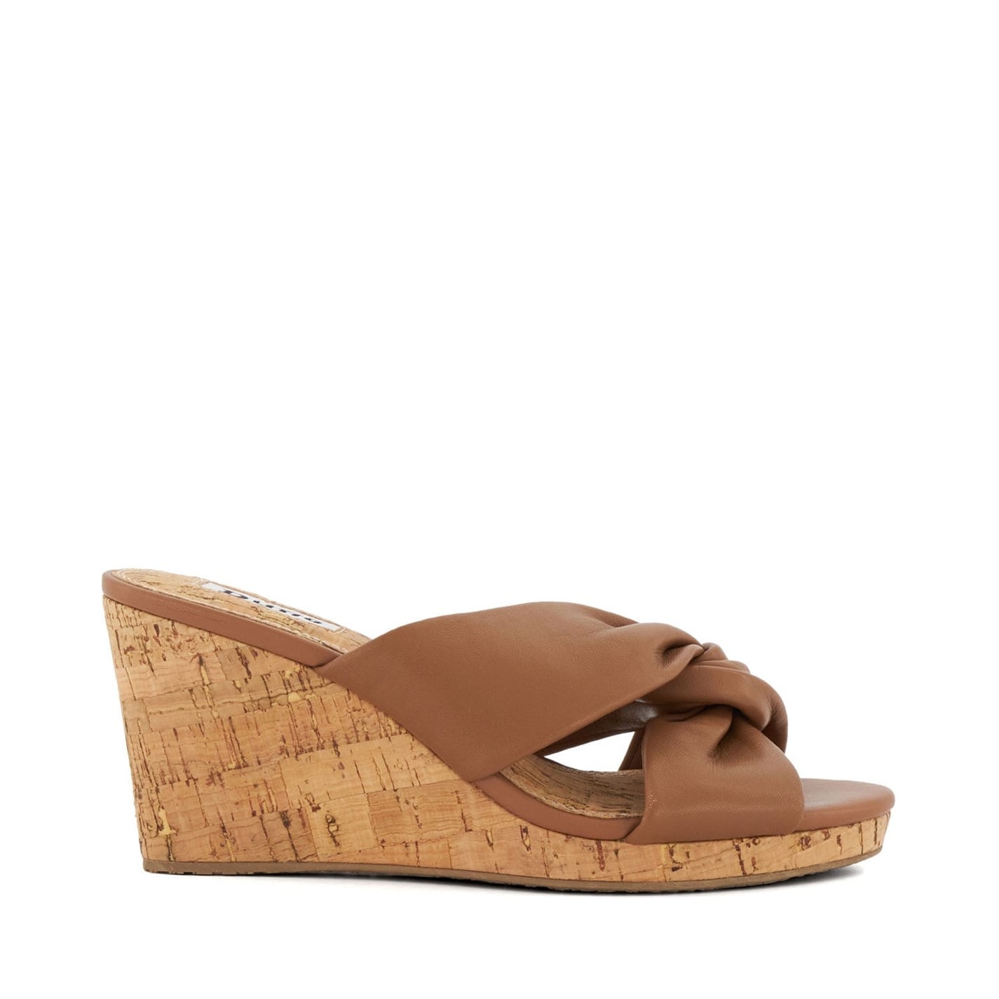 Dune London Tan 3317186 Kacee Twist Knot Wedge Mule Sandals - 1