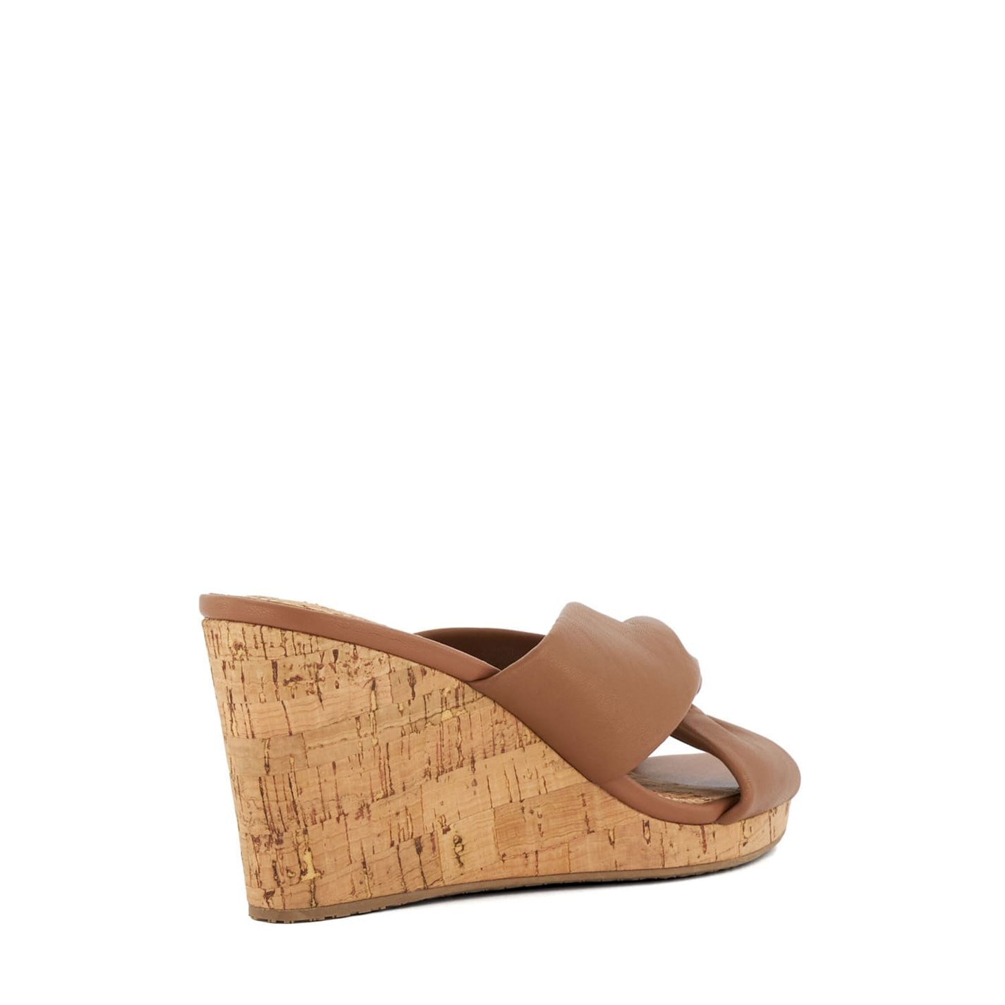 Dune London Tan 3317186 Kacee Twist Knot Wedge Mule Sandals - 3