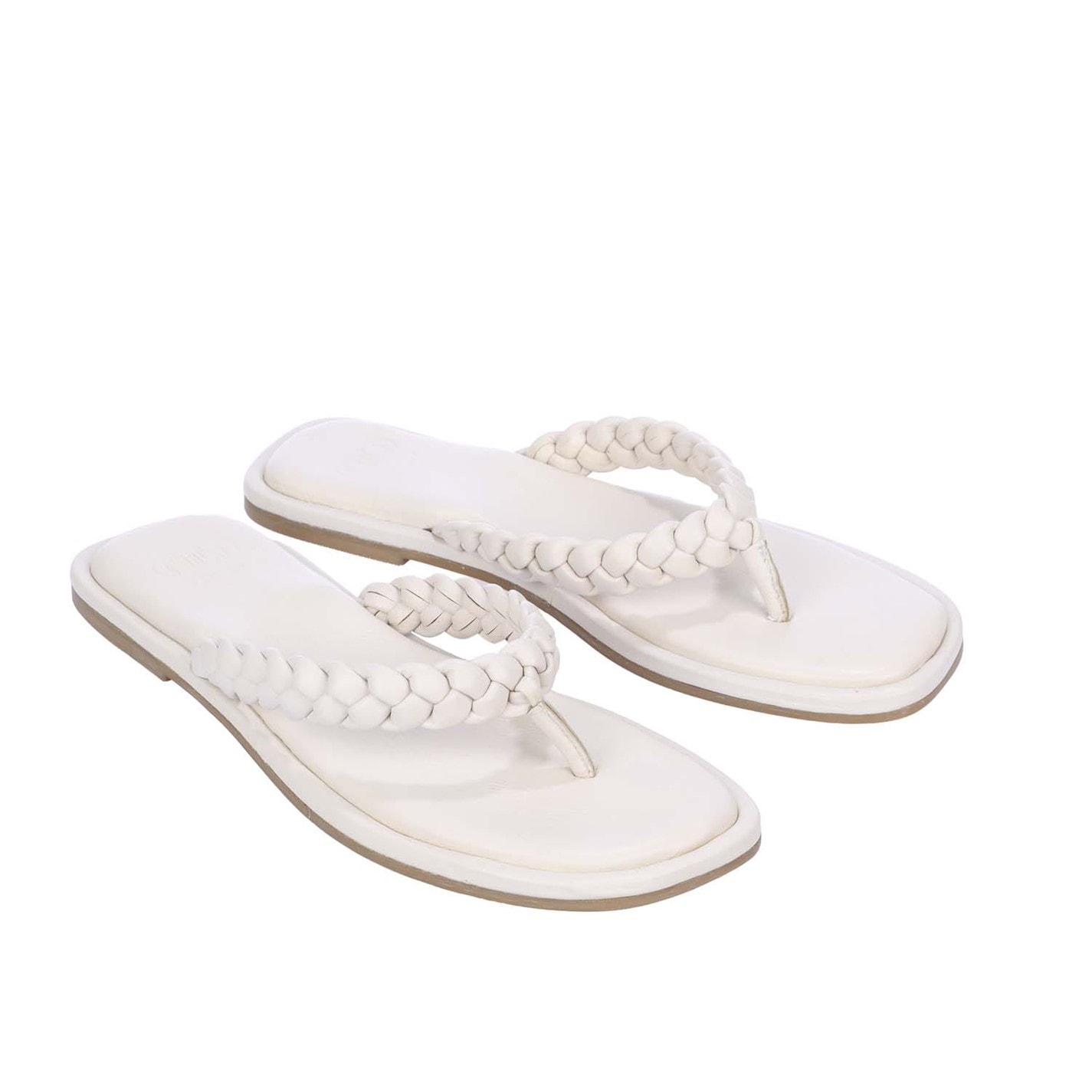 Dune London Ecru 1396145 Loxx Plait Toe Post Sandals - 2