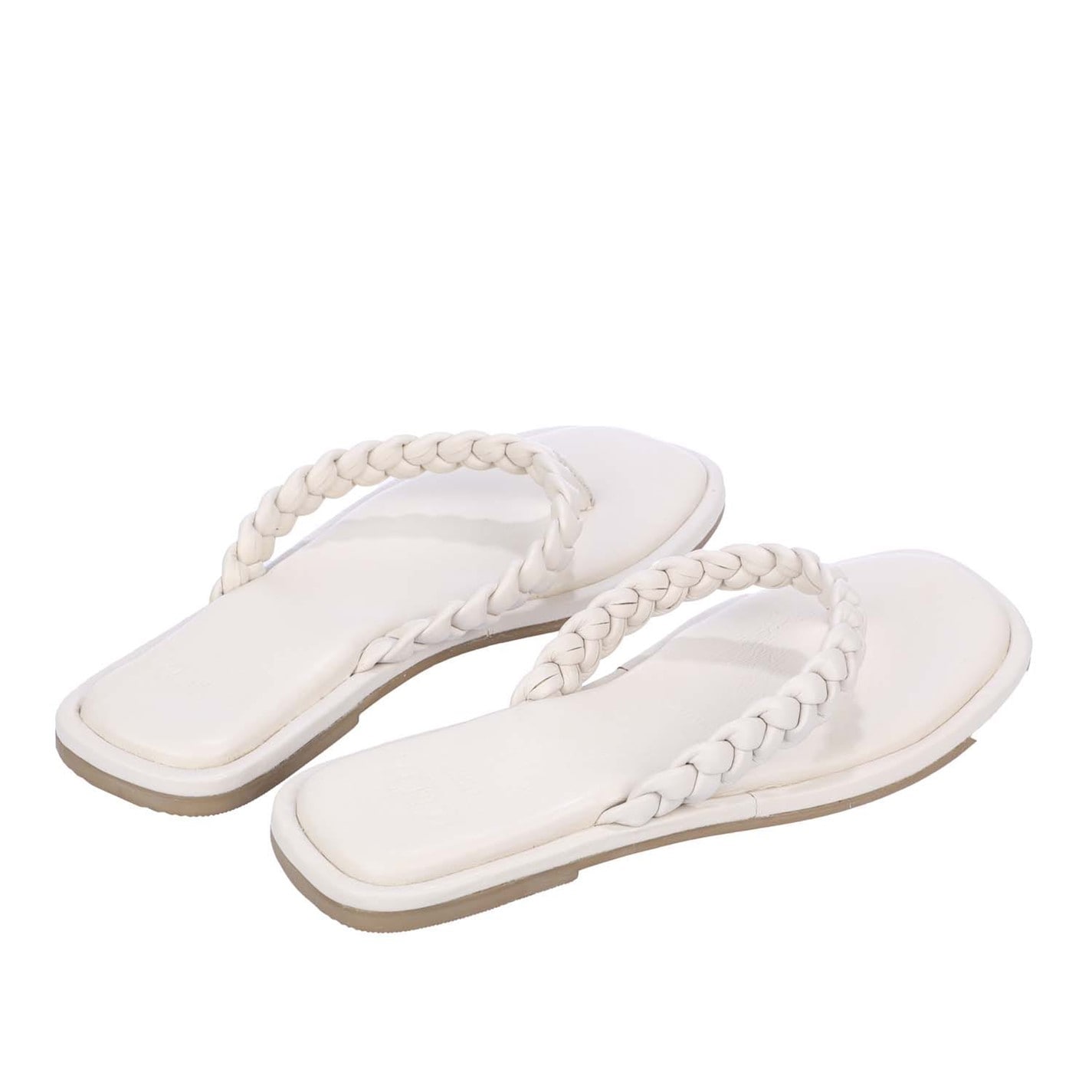 Dune London Ecru 1396145 Loxx Plait Toe Post Sandals - 3