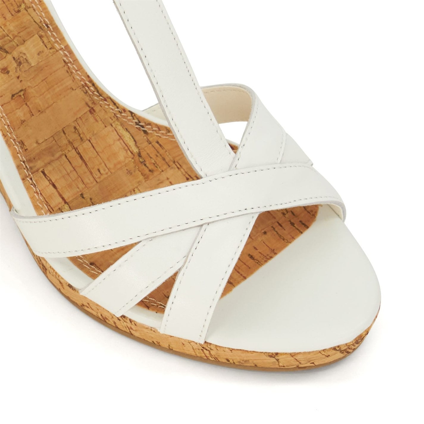 Dune London White 7128975 Keep T-Bar Wedge Sandals - 4