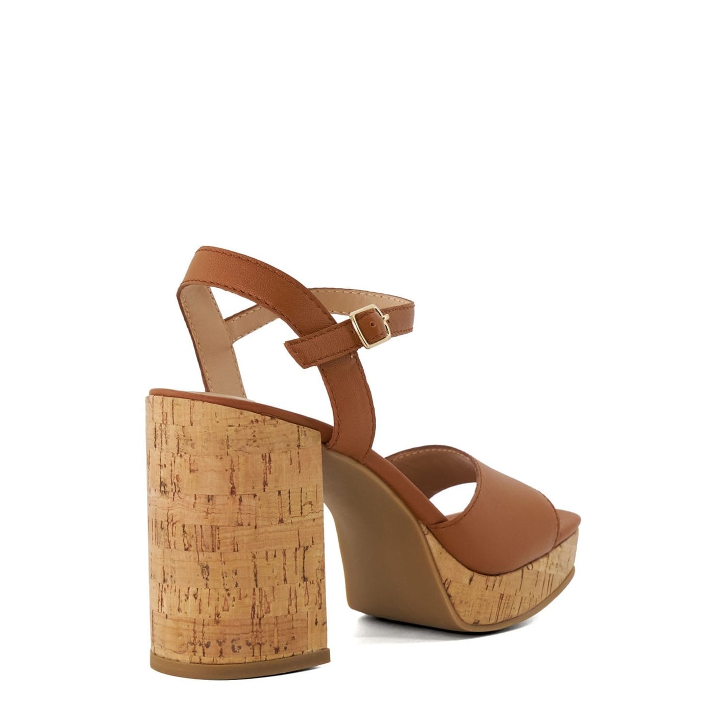 Dune London Tan 6911511 Jacuzzi Platform Block Heel Sandals - 3