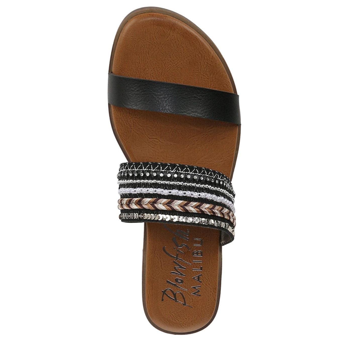 Blowfish Malibu Black 701673 Curtis Embellished Slide Sandals - 6