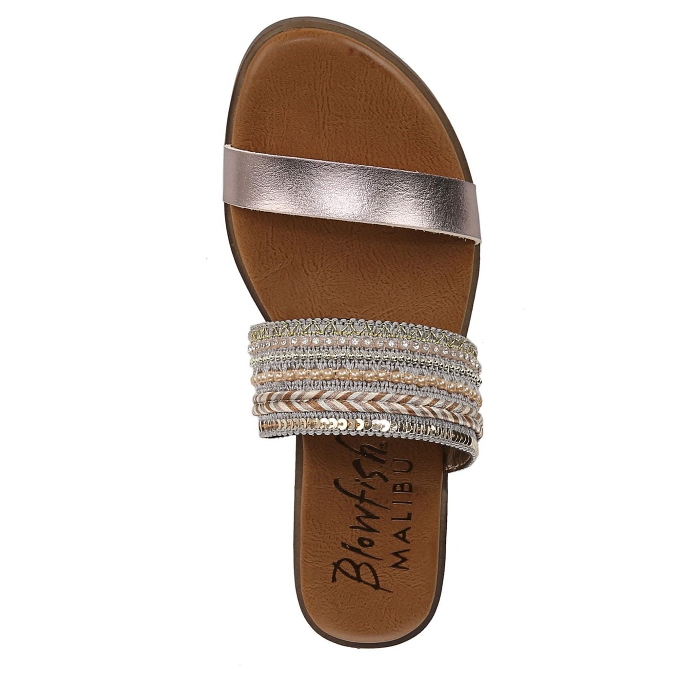 Blowfish Malibu Tan 8472930 Curtis Embellished Slide Sandals - 6