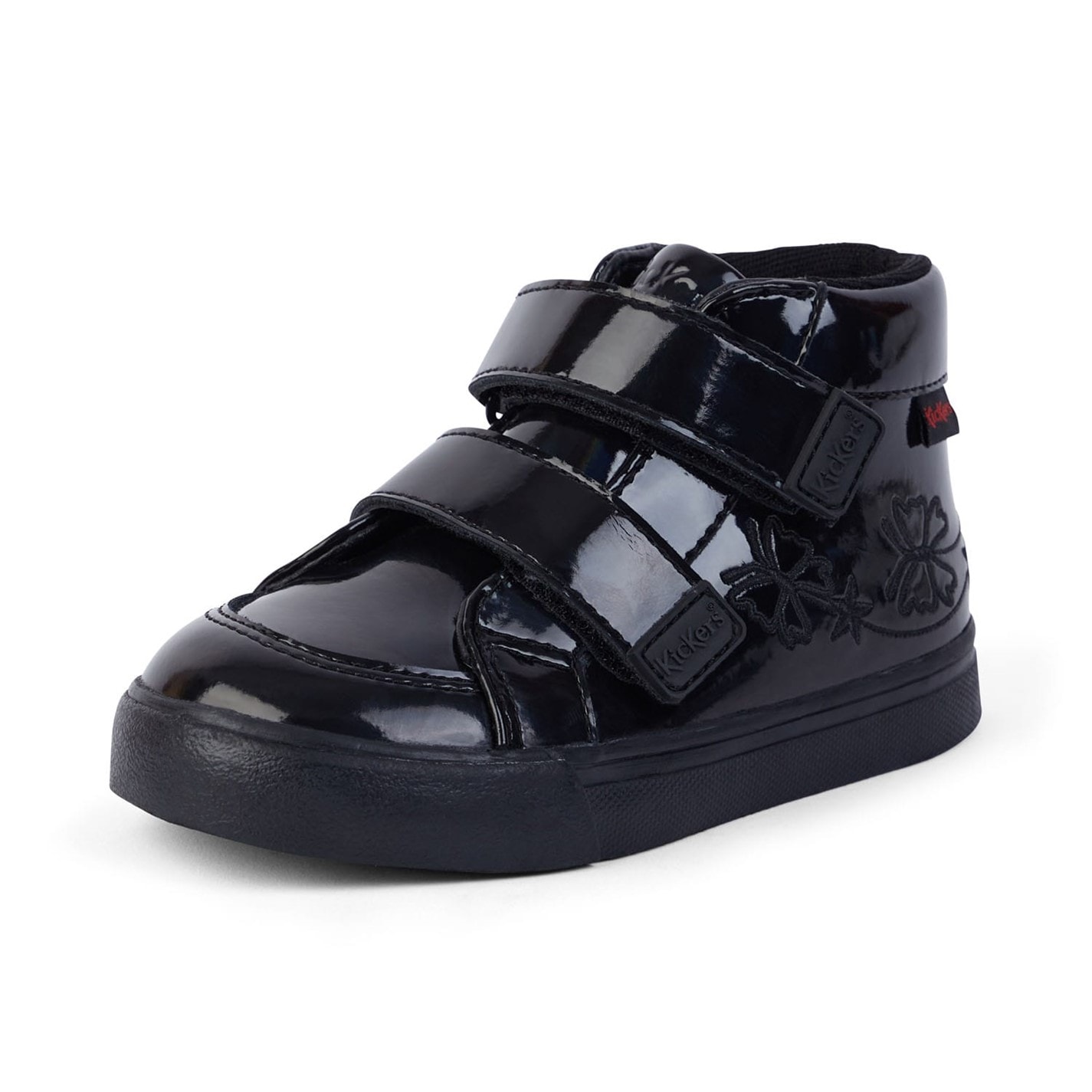 Kickers Black 2818644 Kids Tovni Hi Stardust Patent Boots - 2