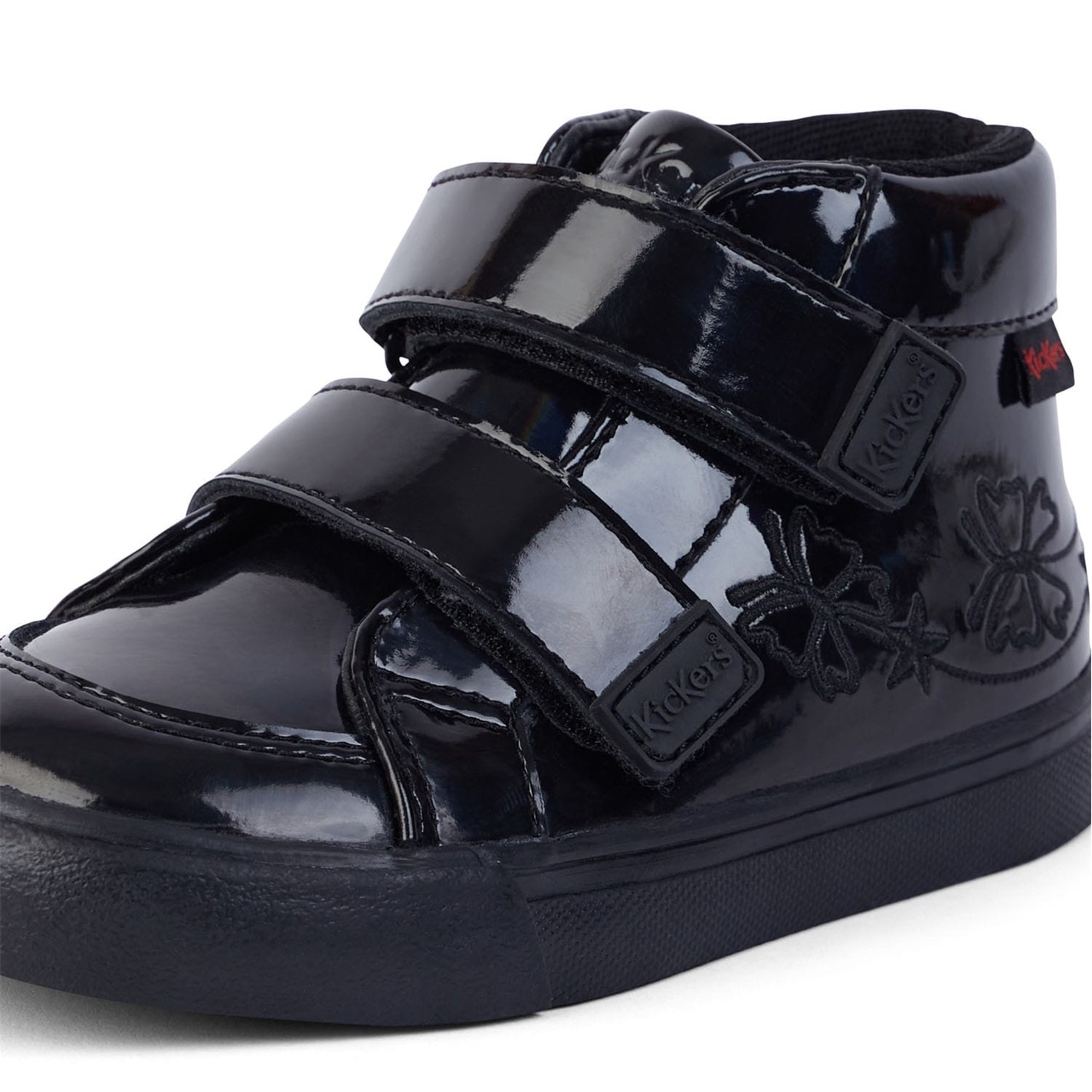 Kickers Black 2818644 Kids Tovni Hi Stardust Patent Boots - 5