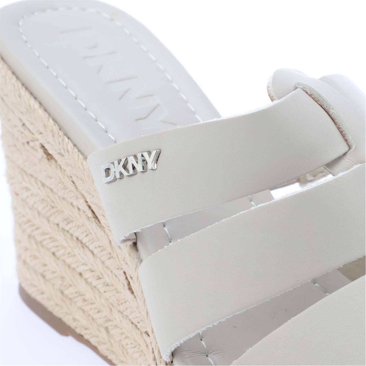 DKNY White 8472163 Cintera Wedge Sandals - 5