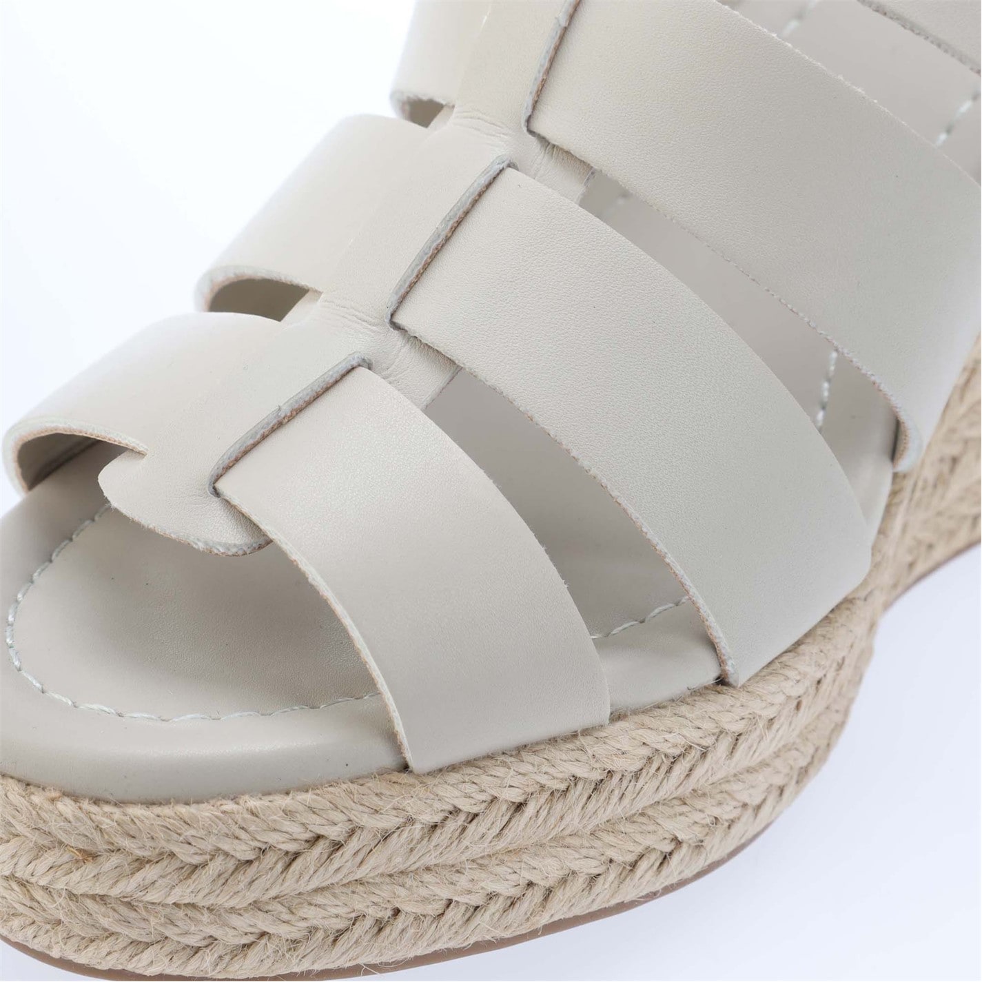 DKNY White 8472163 Cintera Wedge Sandals - 7