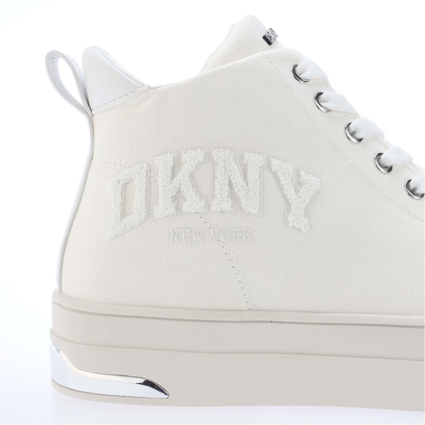 Tenisky DKNY White 134684 Yaser Varsity Lace Mid Trainers - 5