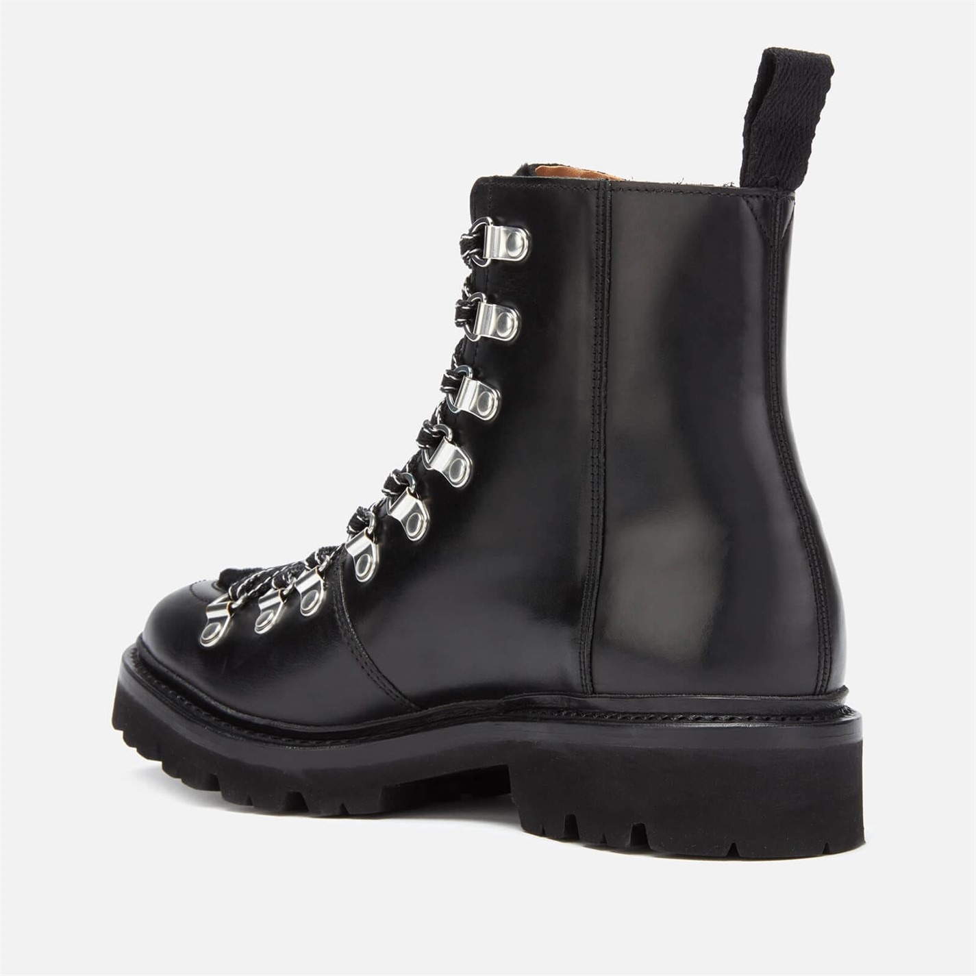 Boty Grenson Black 3298959 Nanette Leather/Shearling Hiking Style Boots - 2