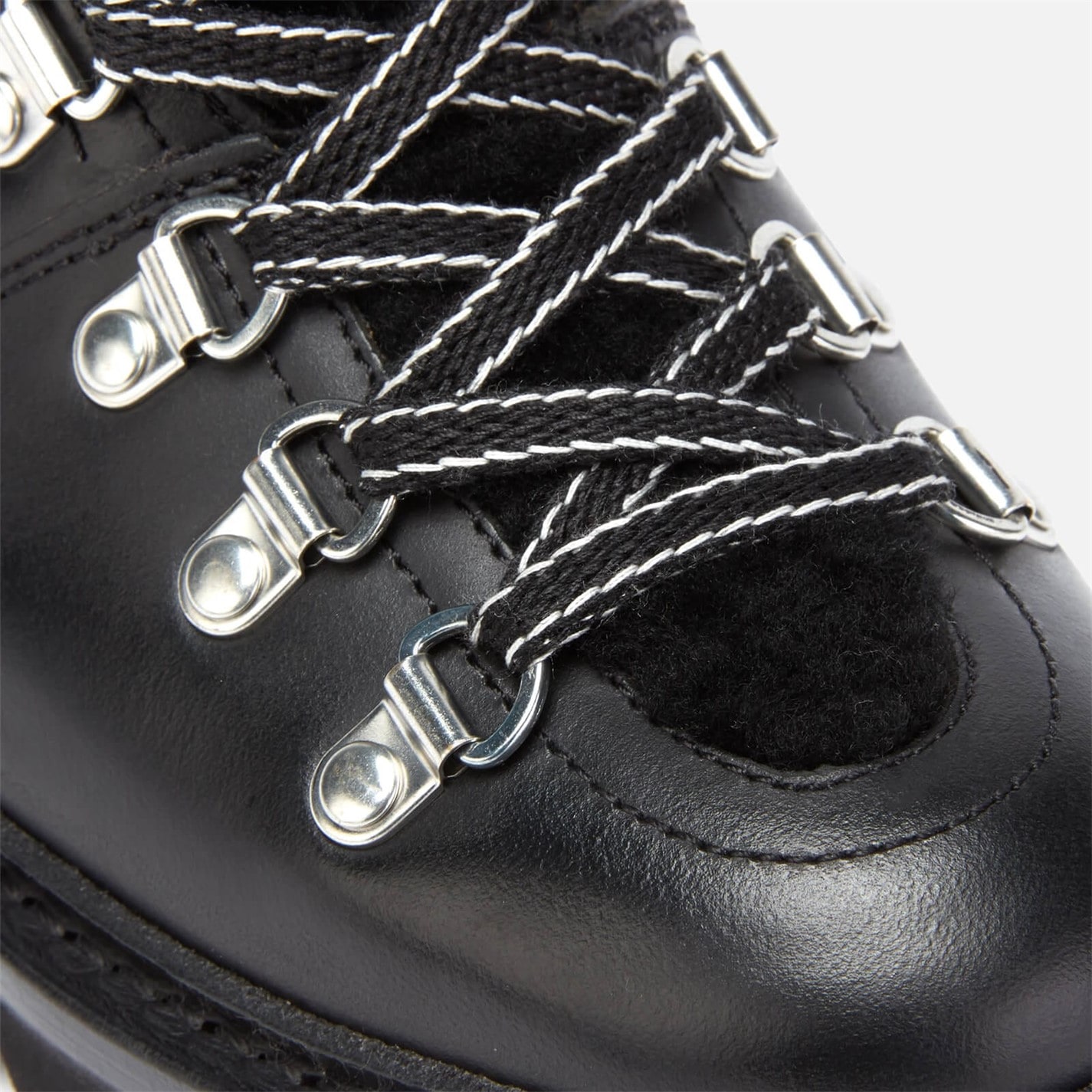 Boty Grenson Black 3298959 Nanette Leather/Shearling Hiking Style Boots - 4