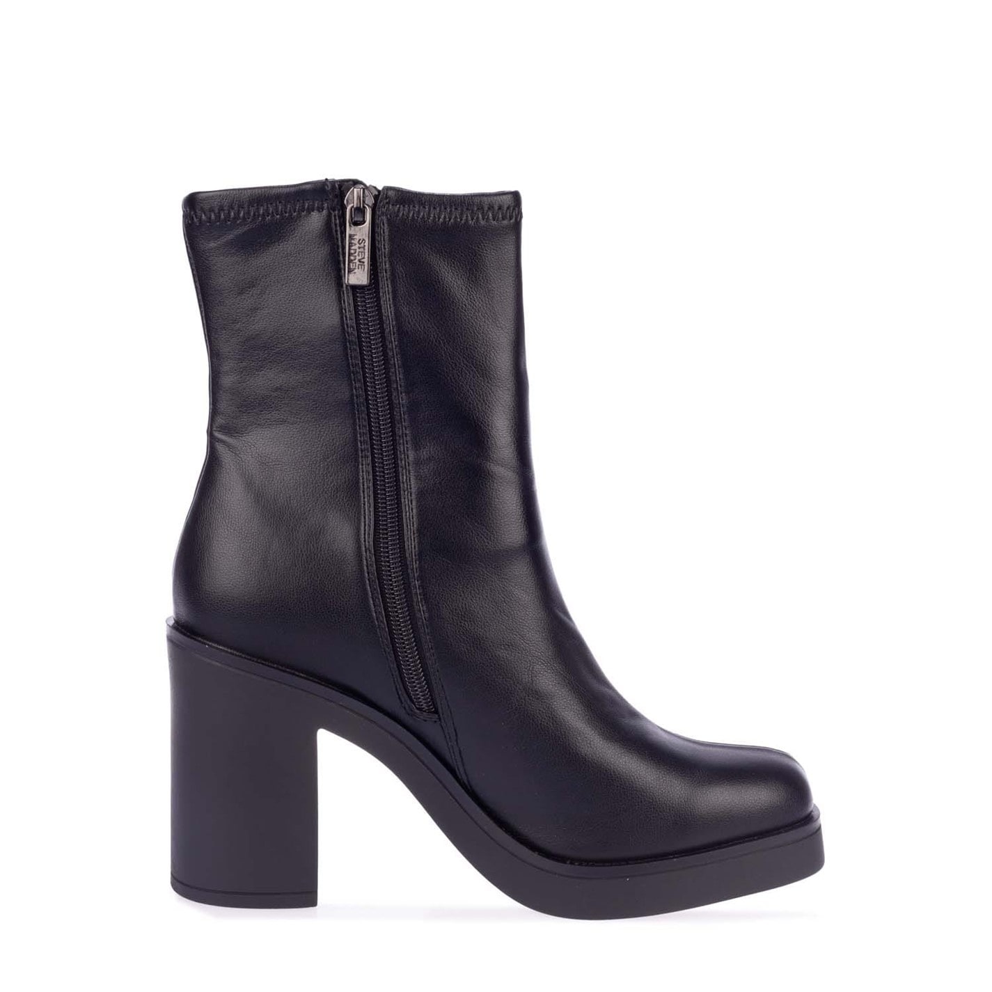 Boty Steve Madden Black 9092921 Mesmerize Block Heel Boot - 4