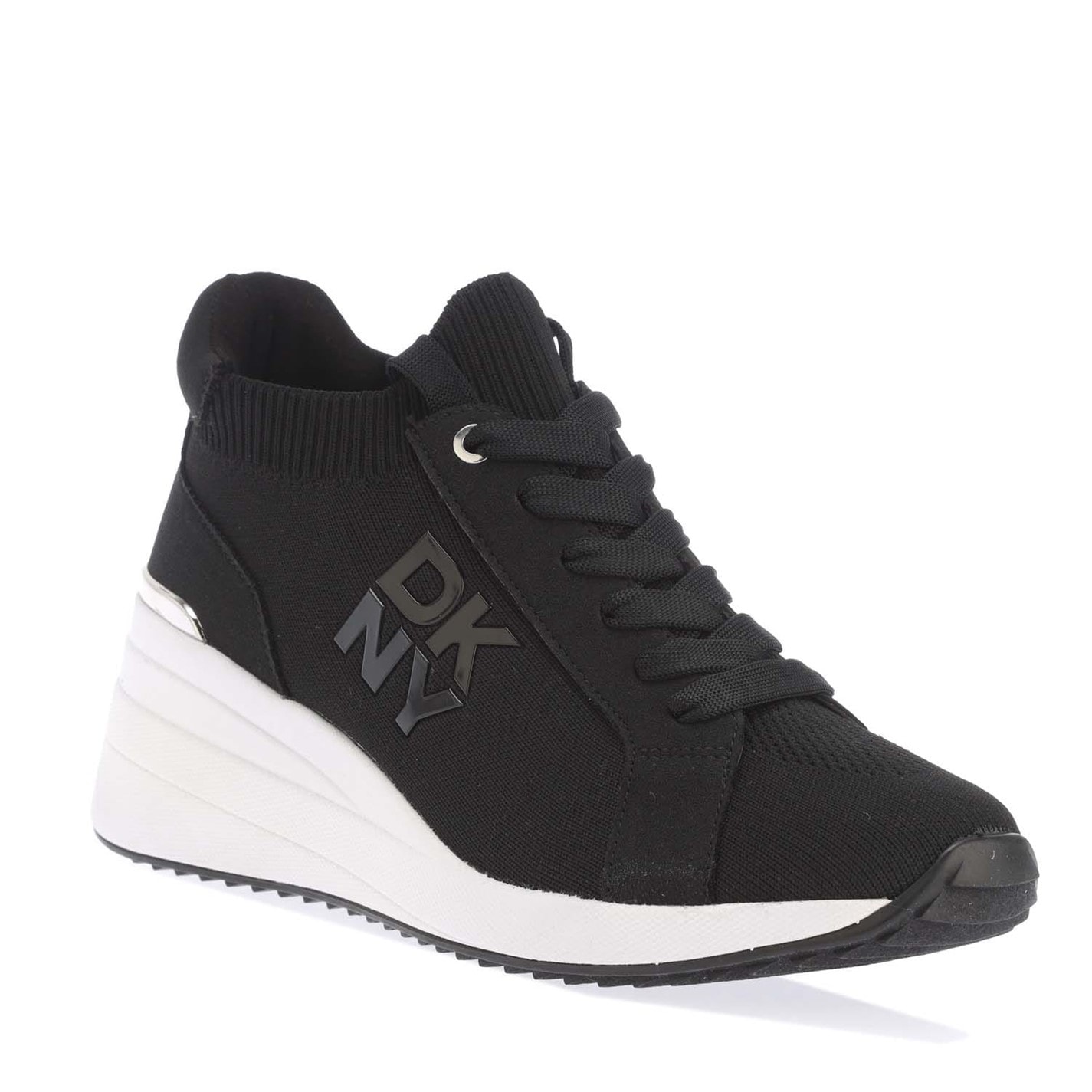 Tenisky DKNY Black 2988628 Kasia Lace Up Wedge Trainers - 2