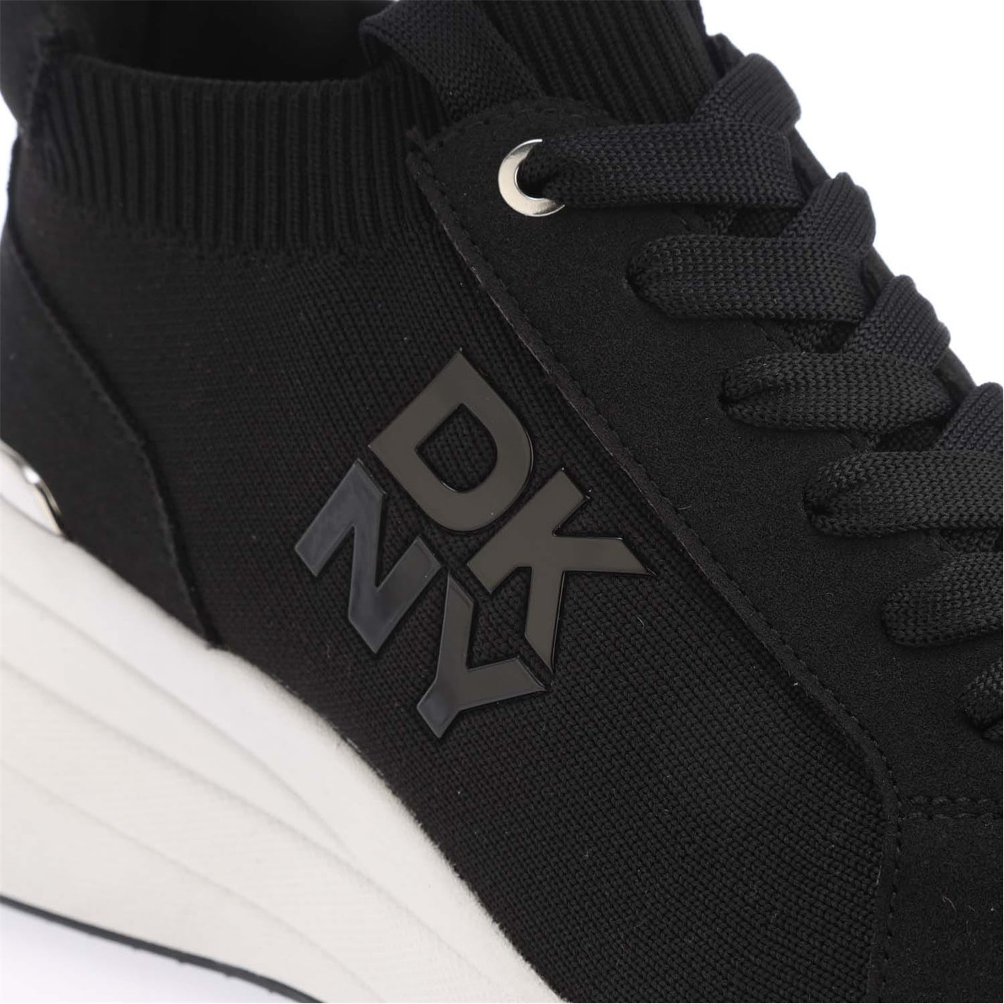 Tenisky DKNY Black 2988628 Kasia Lace Up Wedge Trainers - 5