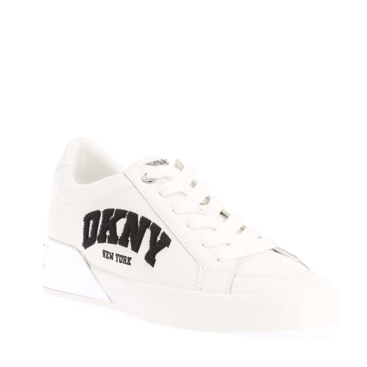 Tenisky DKNY White 7055960 Maben Varsity Lace Up Trainers - 2