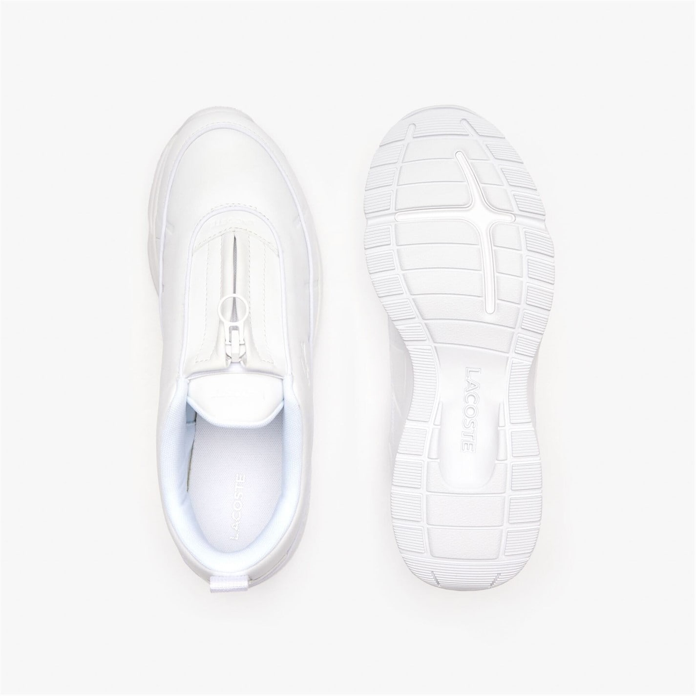 Tenisky Lacoste White 215812 Audyssor Zip OG Leather Trainers - 4
