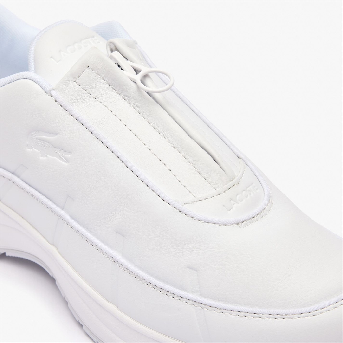 Tenisky Lacoste White 215812 Audyssor Zip OG Leather Trainers - 6