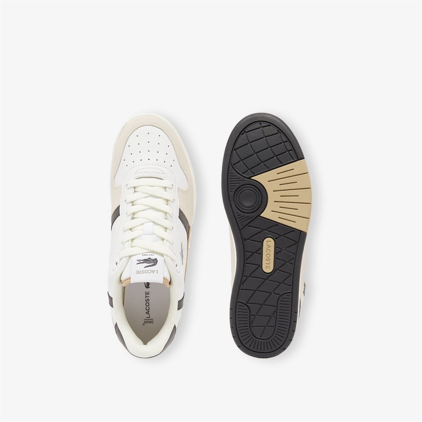 Tenisky Lacoste White Green 9267019 T-Clip Set Leather Court Trainers - 4