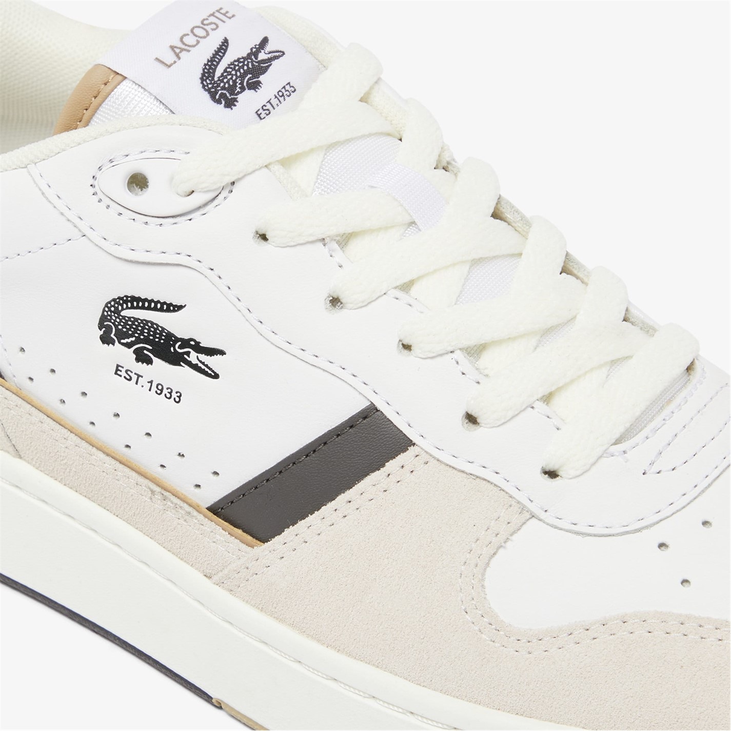 Tenisky Lacoste White Green 9267019 T-Clip Set Leather Court Trainers - 6