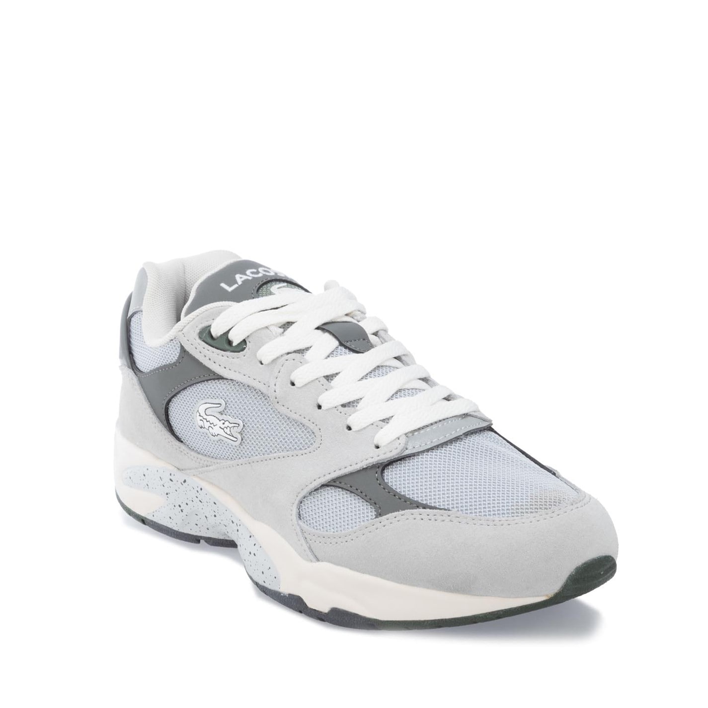 Tenisky Lacoste Grey 188565 Storm 96 Vintage Leather Trainers - 2
