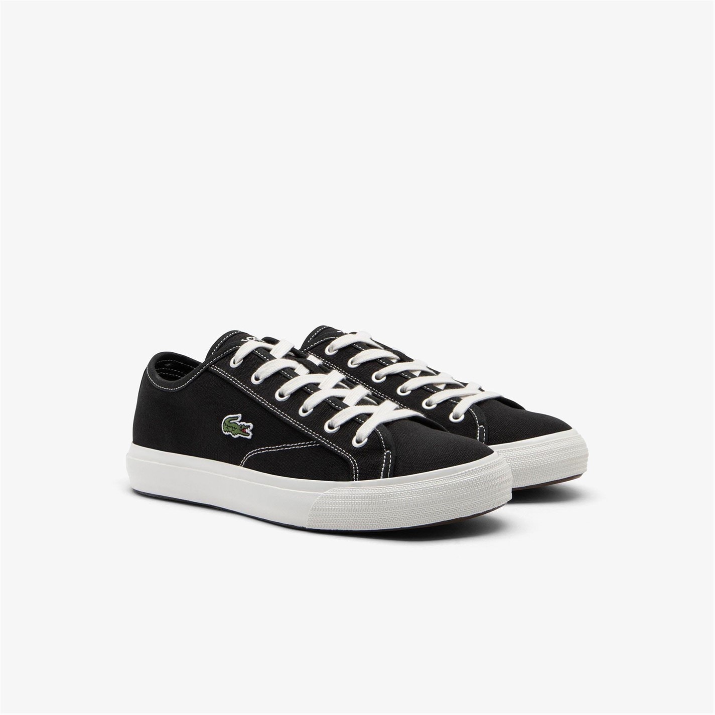 Tenisky Lacoste Black 3449592 Backcourt Canvas Low Trainers - 2