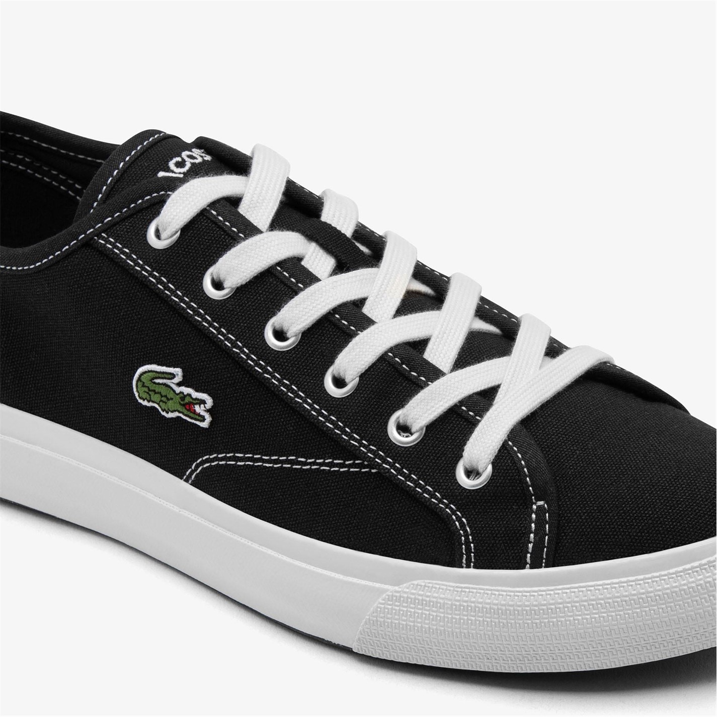 Tenisky Lacoste Black 3449592 Backcourt Canvas Low Trainers - 6