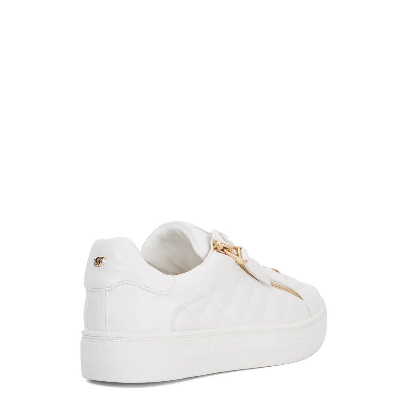 Tenisky Dune London White 7426359 Eisel Quilted Flatform Lace Up Trainers - 3