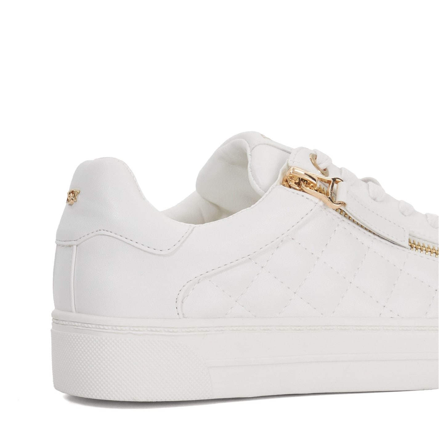 Tenisky Dune London White 7426359 Eisel Quilted Flatform Lace Up Trainers - 5