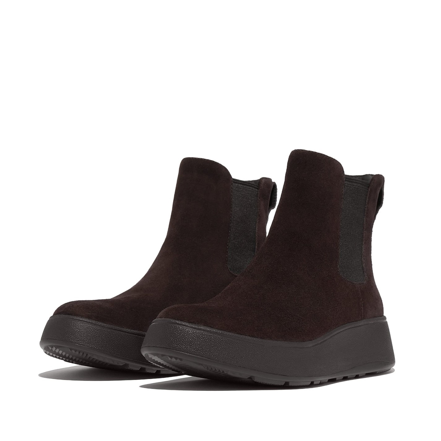Topánky Fitflop Brown 986456 F-Mode Suede Flatform Chelsea Boots - 4