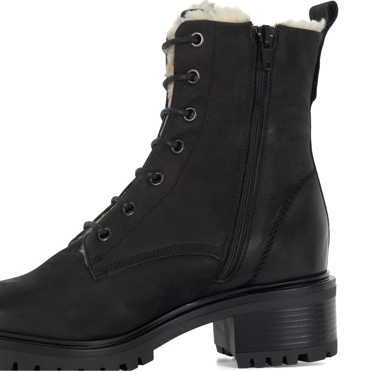 Topánky Dune London Black 7081958 Paniz Chunky Faux Fur Lined Boots - 5