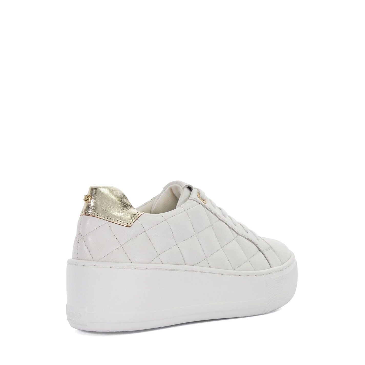 Tenisky Dune London White 548022 Elizas Quilted Wedge Heel Trainers - 3